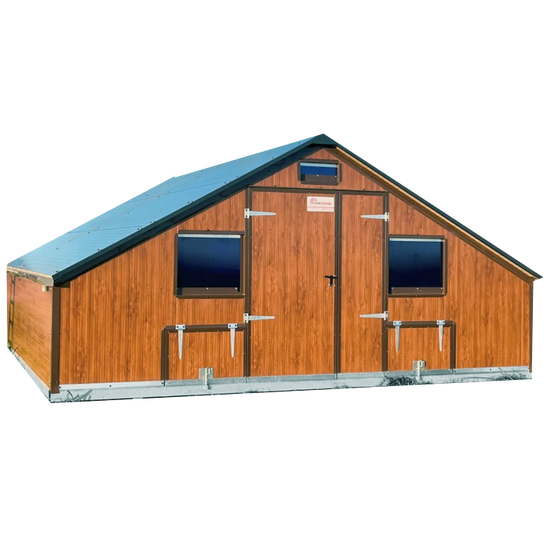 Hühnermobil 40 m² – für 240–360 Hühner, flexibel konfigurierbar