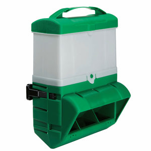 Käfig-Futterautomat Set CLUCKY für Hühner 10 kg – inkl. Erweiterungssilo & Wandhalterung