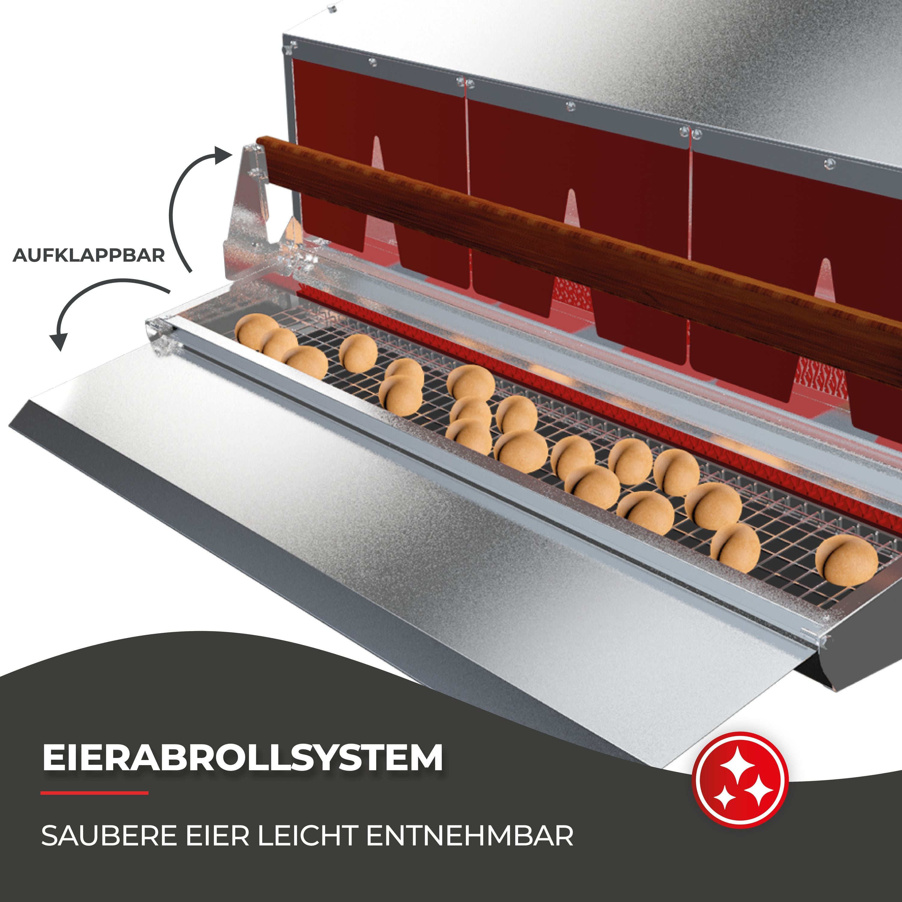 Hühnerbaron Legenest für 25 Hühner für saubere Eier