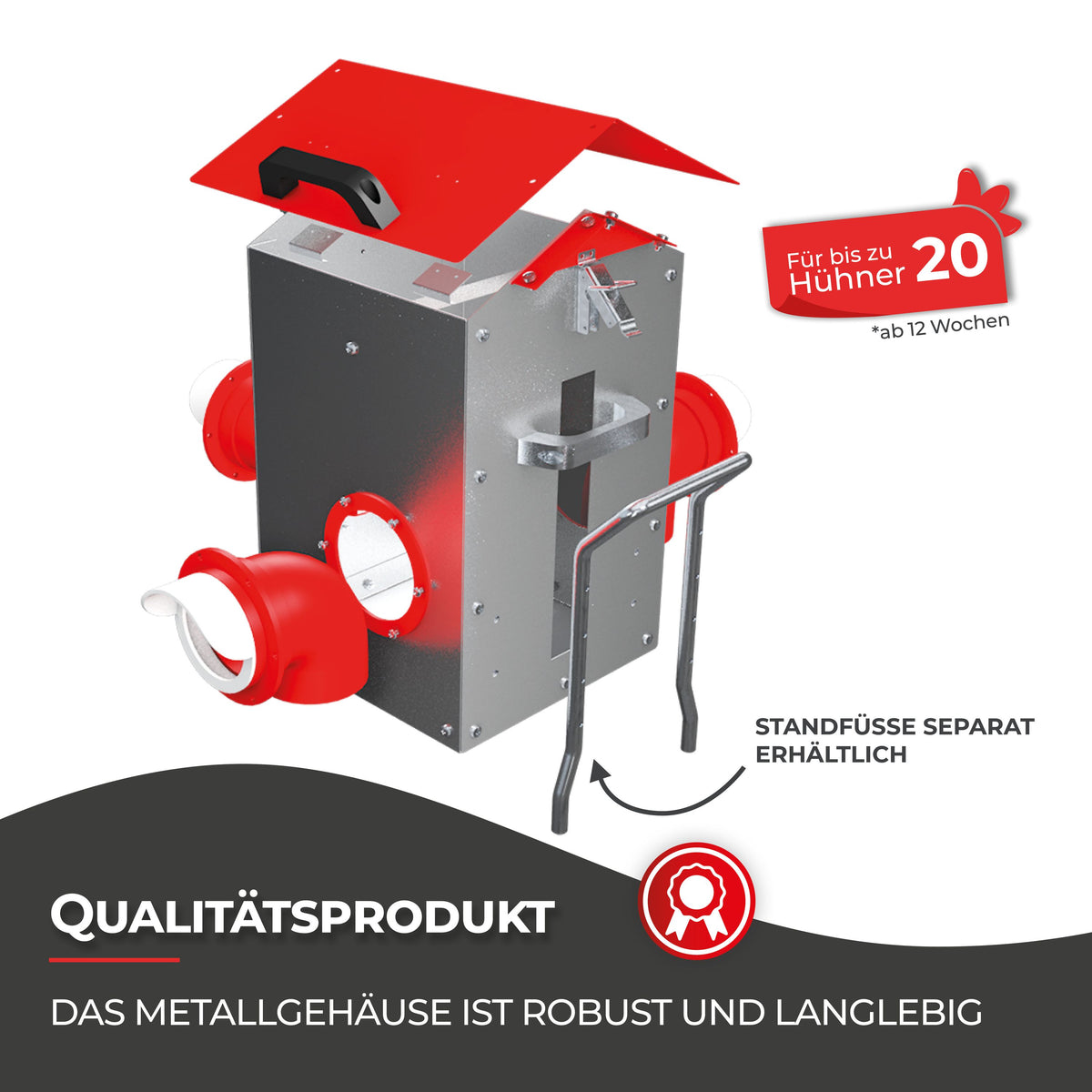 Hühnerbaron Futterautomat CLUCK-O-MATIC für 20 Hühner