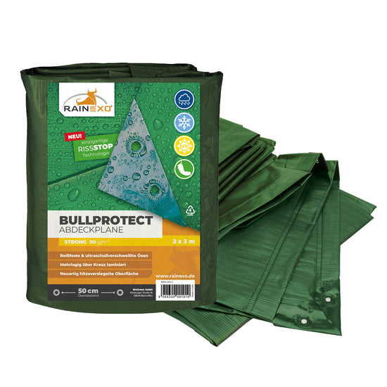 Hühnerauslauf Abdeckung 90g/m², Abdeckplane Grün/Blau vers. Größen
