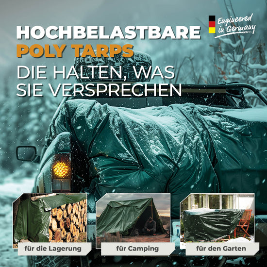 Hühnerauslauf Abdeckung 90g/m², Abdeckplane Grün/Blau vers. Größen
