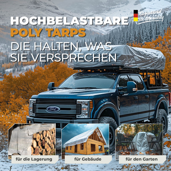 Hühnerauslauf Abdeckung 90g/m², Abdeckplane Transparent vers. Größen