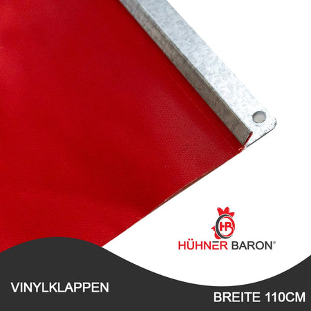 Vinylklappen in rot von Hühnerbaron