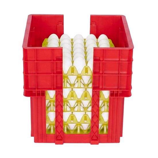 SET Eiertransportbox inkl. 6 Eierhorden (180 Eier), Halterung und Stapelung für Eieraufbewahrung