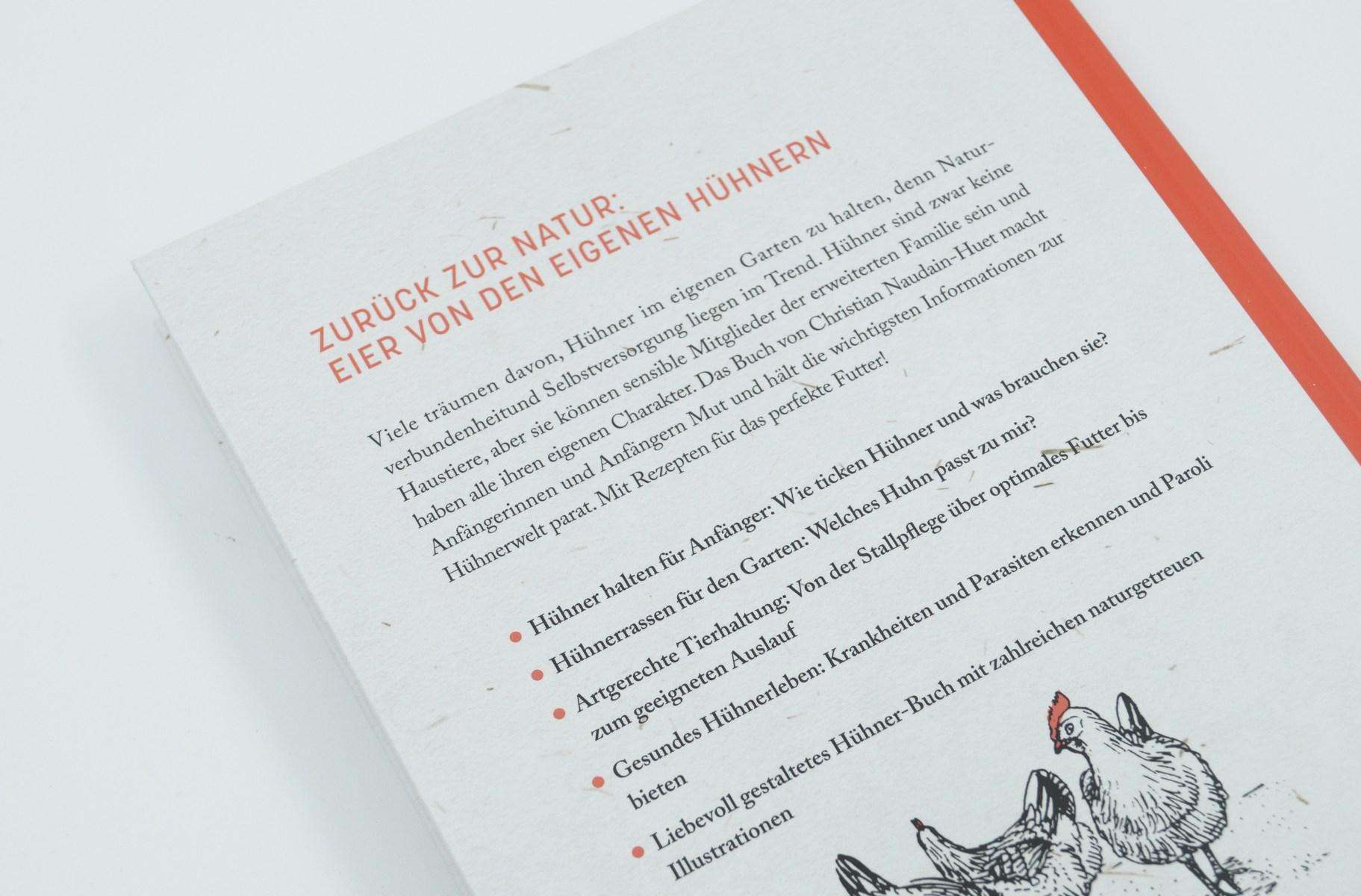 Buch Hühnerglück Coverrückseite