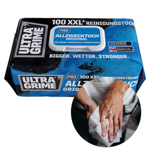 Pro Mehrzweck - XXL Premium Allzweck Feuchtreinigungstücher, entfernt Fett, Öl, Farbe und Tinte