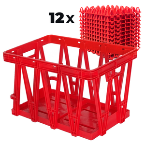 SET Eiertransportbox inkl. 16 Eierhorden (360 Eier), Halterung und Stapelung für Eieraufbewahrung